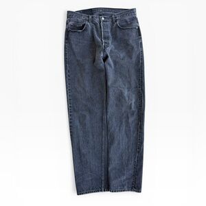 Vintage Levis 501XX Charcoal Faded Black Denim Jeans 90s Straight Leg W36 L33